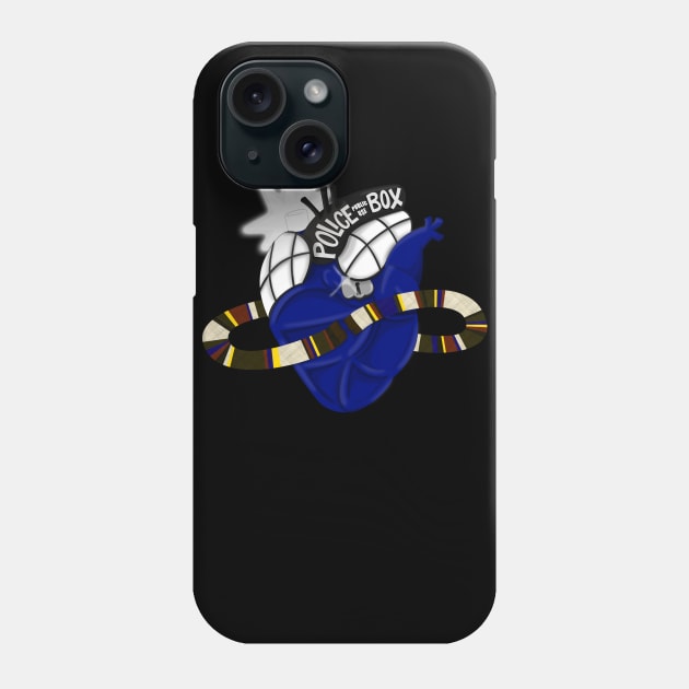 TARDIS Heart Phone Case by DV8Works