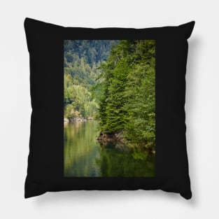 Lake and pine trees Pillow