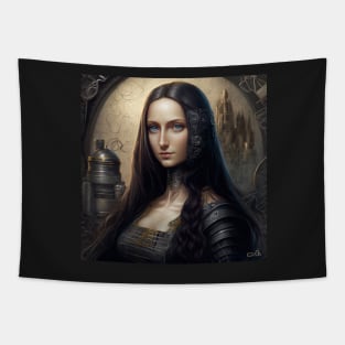 Mona Lisa Anime Futuristic Style Tapestry