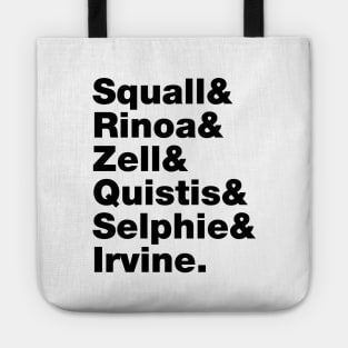 Final Fantasy 8 Characters (Black Text) Tote