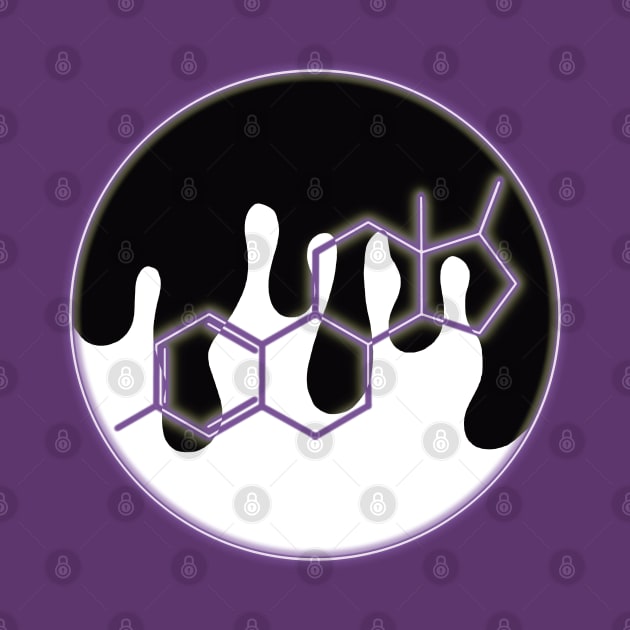 Neon Estrogen Chemical Structure: Purple by TrustyTransgender