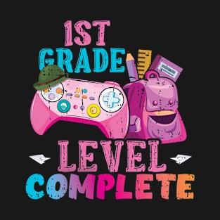 Day Of School Happy Last Class Gamer 1st Grade T-Shirt