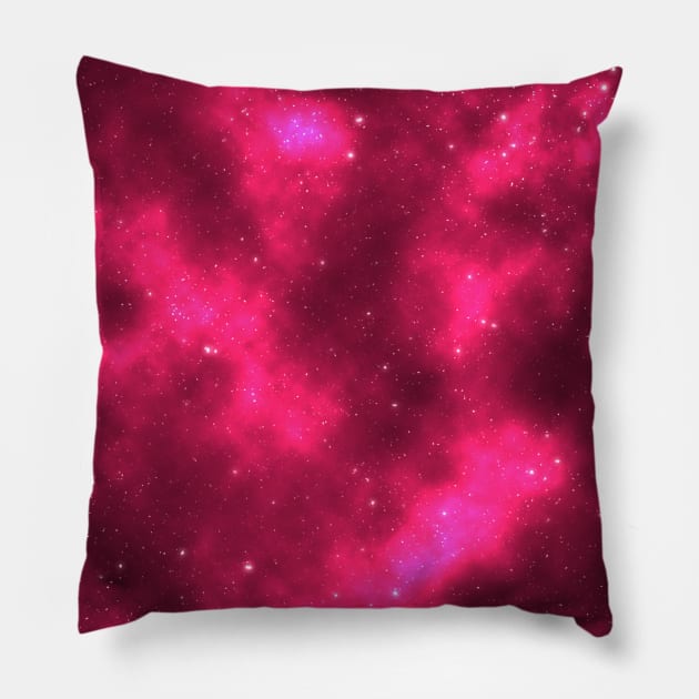 Hot Pink Space Dust Pillow by PieHoleFaceMasks