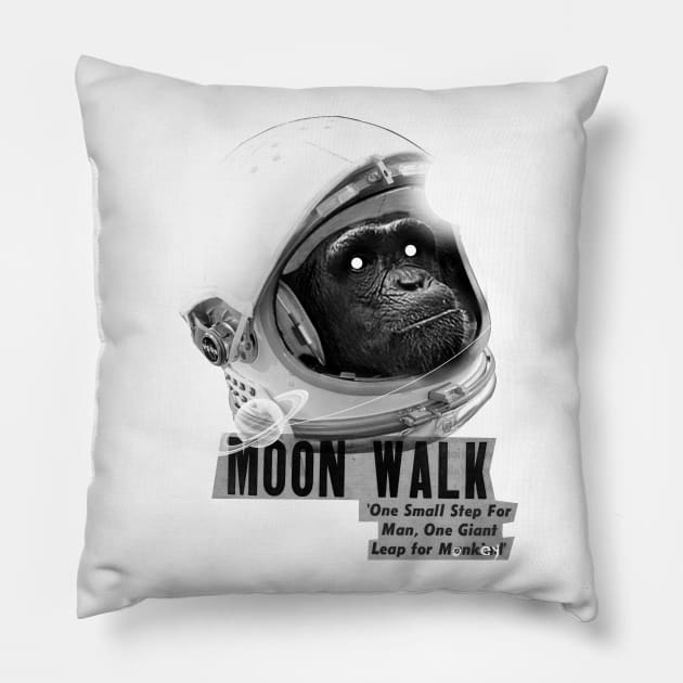 Space monkey Pillow by dracoimagem