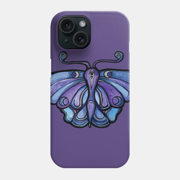 Purple Luna Moth Phone Case by bubbsnugg