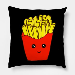 Hand drawn french fries love food Pillow
