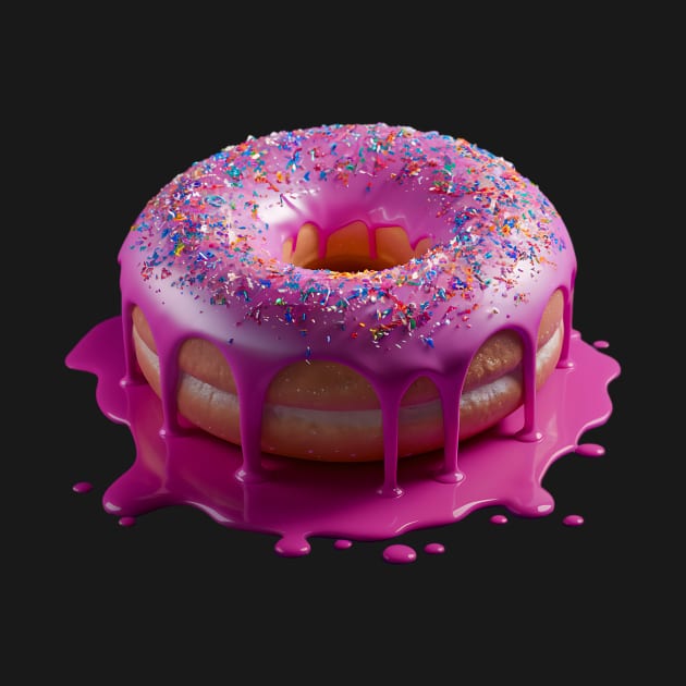 Pink Sprinkled Donut | T Shirt Design by artprint.ink