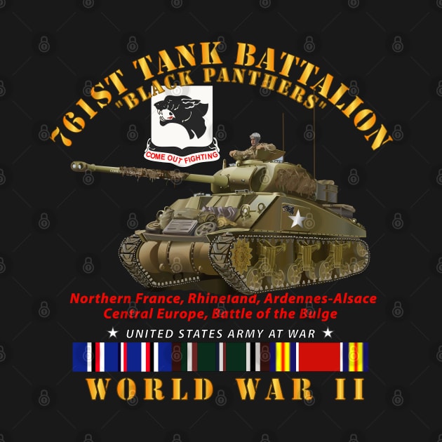 761st Tank Battalion - Black Panthers - w Tank WWII  EU SVC by twix123844