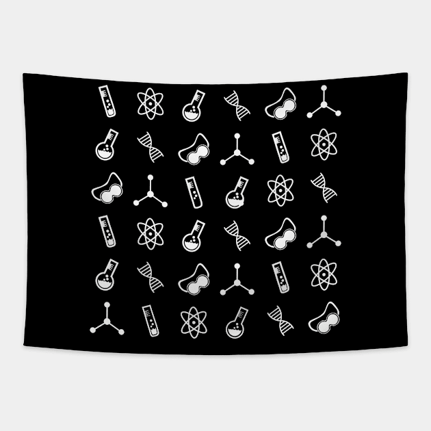 Science Symbols Pattern Tapestry by StopperSaysDsgn