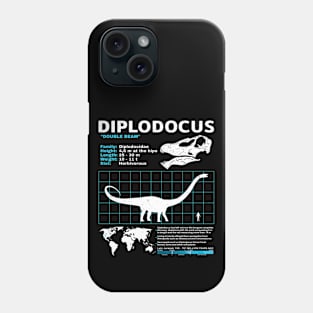 Diplodocus Fact Sheet Phone Case