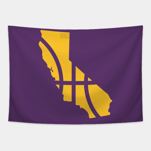 Lakers Basketball Tapestry by And1Designs