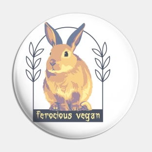 Ferocious Vegan Pin