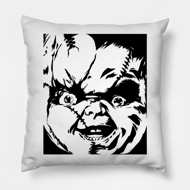 chucky Pillow by horrorshirt