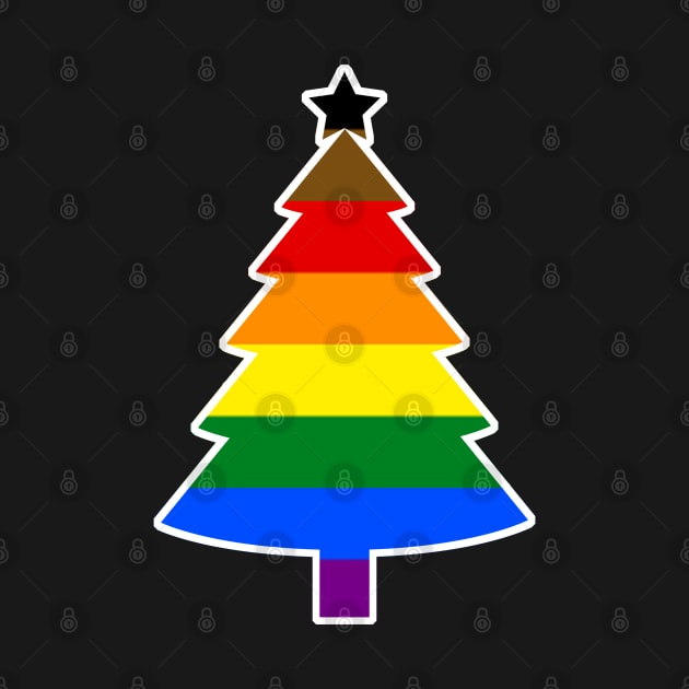 Christmas Tree LGBT Flag People of Color PRIDE Rainbow by aaallsmiles