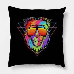 Lion Colorful Design Pillow