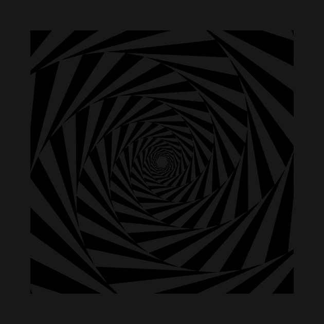 Mesmerizing Black & White Spiral Pattern by CeeGunn