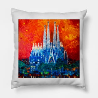 Barcelona. Sagrada familia Pillow