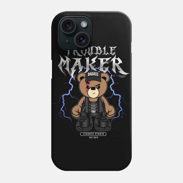 rockstar teddybear Phone Case by janvimar