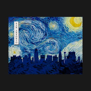 San Antonio Starry Night Van Gogh T-Shirt