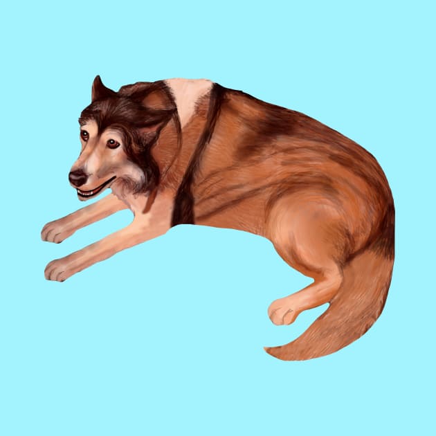 Adopted Husky Dog Mix by Art by Deborah Camp