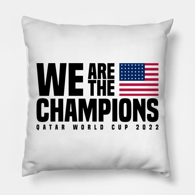 Qatar World Cup Champions 2022 - USA Pillow by Den Vector