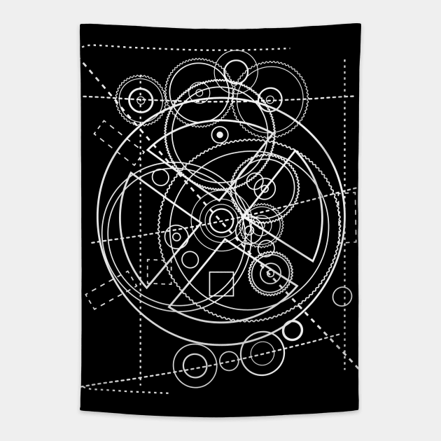 Antikythera Mechanism Drawing Tapestry by cartogram