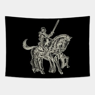 medieval knight on a horse Tapestry