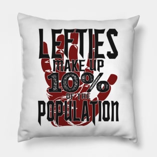 Lefties Make Up 10% of the Population Pillow