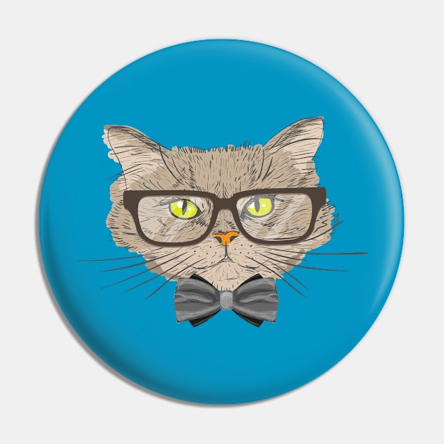 Cat Formal Pin by Mako Design 