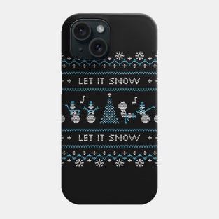 Ugly Christmas Sweater Let it Snow Dancing Snowmen Phone Case