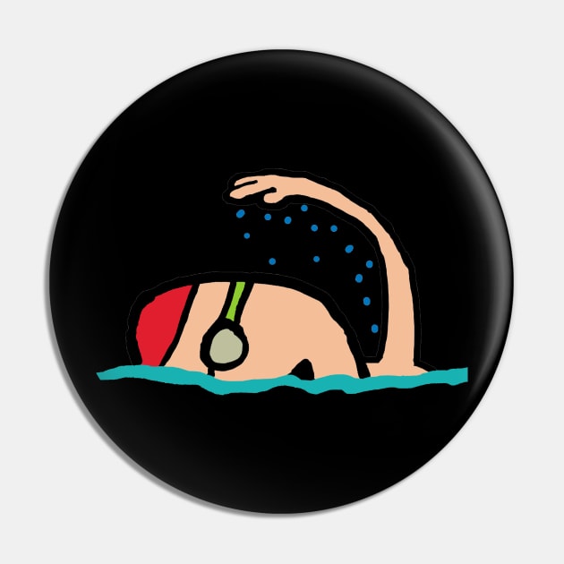 Swimming Pin by Mark Ewbie