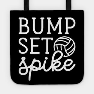 Bump Set Spike Volleyball Girls Boys Cute Funny Tote