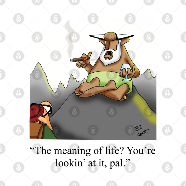 Funny Retirement Meaning of Life Cartoon Sherpa Humor by abbottcartoons