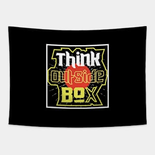 Think Outside Box Tapestry