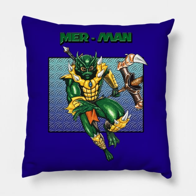 Mer-Man Pillow by sapanaentertainment