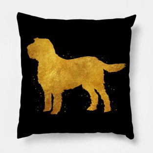 Italian Spinone golden art Pillow