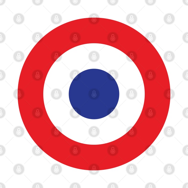 Iconic French Mod culture target roundel 1960's Scooter emblem by retropetrol