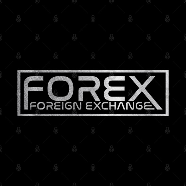 Fx , forex or foreign exchange trading rectangle metalic logo by Guntah