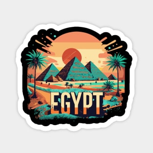 Cairo Egypt Pyramids - Vintage Travel Souvenir Magnet