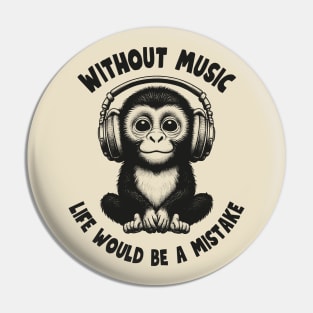 Music monkey Pin