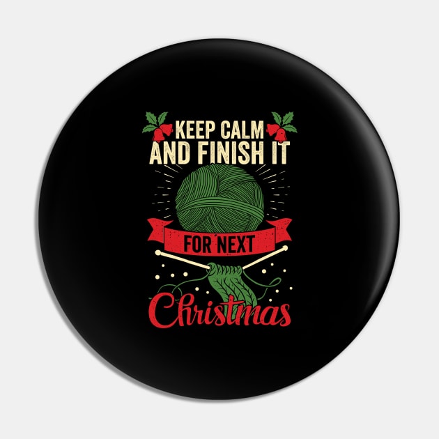 Funny Knitting Lover Christmas Knitter Gift Pin by Dolde08