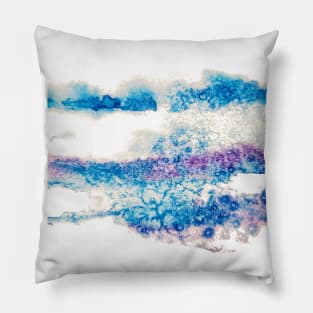 Abstract Watercolor Ocean Pillow