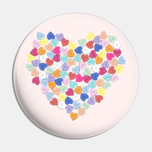 IZ*ONE Candy Hearts Pin by Silvercrystal