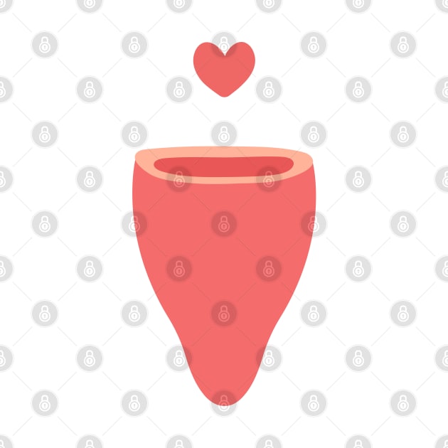 Menstrual cup heart drop by Ggekot