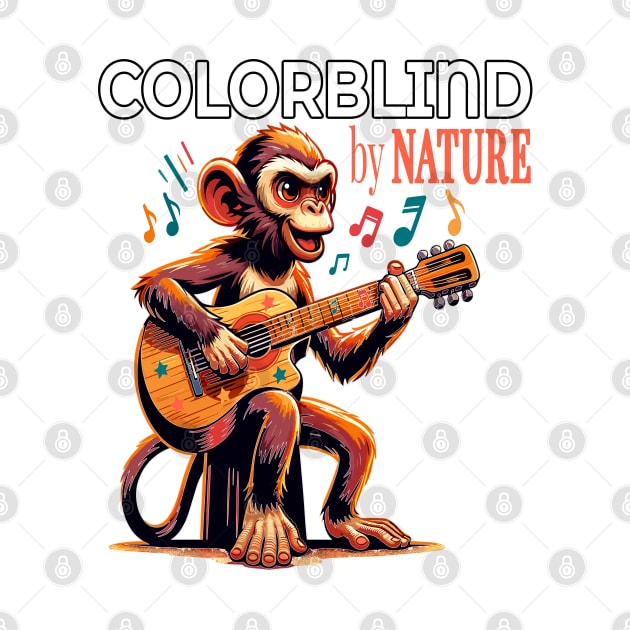 Colorblind by Nature, Melodic Monkey Strums the Blues by maknatess