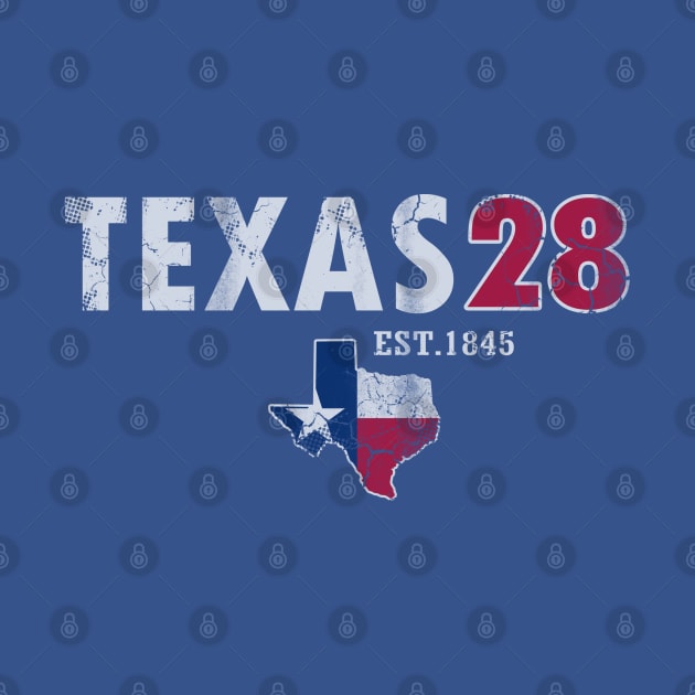 Texas 28th State 1845 Vintage Texan by E