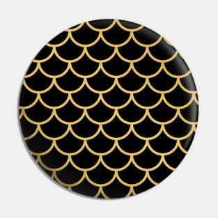 Golden Fish scale design Pattern Pin