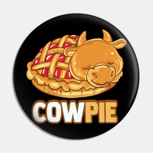 CowPie | Funny Food Lover Gifts | Cow Animal Cattle Pin