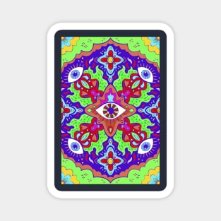 Trippy Hippie Groovy Pattern for iPhone or stickers design Magnet