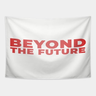 Beyond The Future Stripe Red Text Nice Tapestry